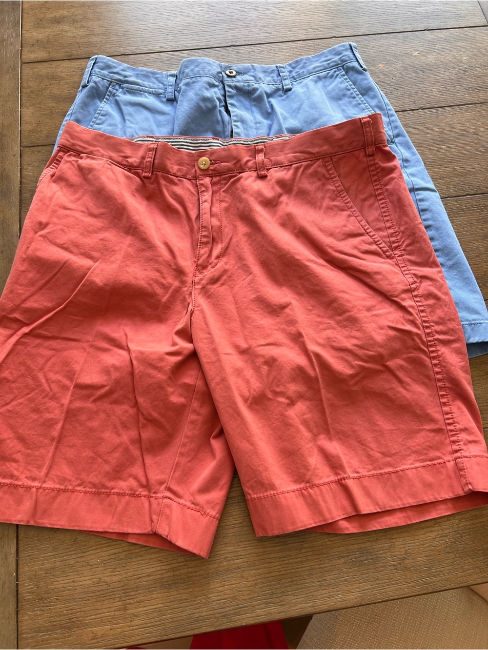 Men's Cotton Chino Shorts in Coral and Light Blue - Tommy Hilfiger and Nautica
